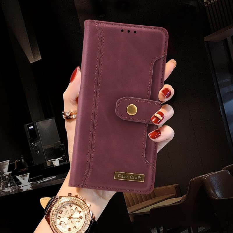 Чанта-портфейл, предназначени за Samsung Galaxy а a53 5G Case (2022) със стойка, слот за карти, здрава изкуствена кожа и мек калъф-раскладушкой