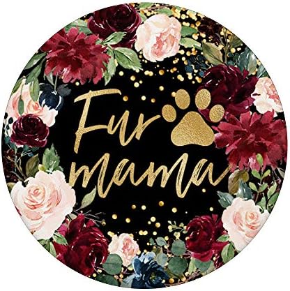 Fur Мама Бордо и розово попсокеты с цветен модел за кучета, котки, майки на Деня на майката PopGrip: Замяна дръжка за телефони и таблети