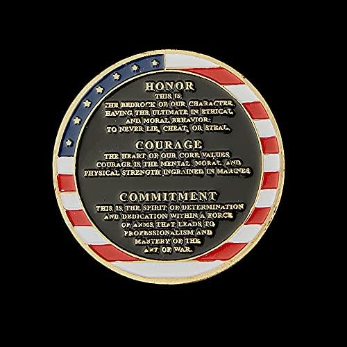 Монета на Повикване САЩ Основна Ценност Чест Кураж Ангажимент Медал на Символичен Военна Монета