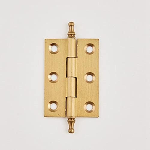 GANFANREN 5 Бр Мат Месинг Декоративни Панти за вратите на гардероба Злато (Размер: 75 мм)