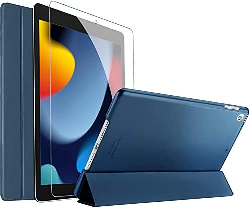 Калъф ProCase за iPad 10.2 9-то поколение 2021/ 2020 8-то поколение/2019 Калъф 7-то поколение с предпазно фолио от закалено стъкло, тънка стойка, здрав корпус, Защитен smart-калъф за 10,2