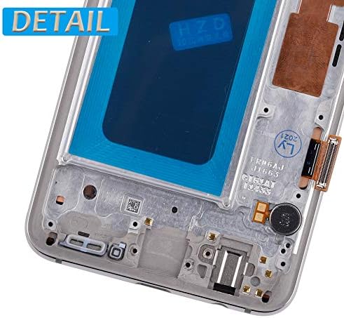 Дисплей E-yiiviil Super Amoled, който е съвместим с Samsung Galaxy S10E SM-G970U SM-G970W, 5,8 инчов LCD дисплей със сензорен екран в колекцията с инструменти + frame (бял)