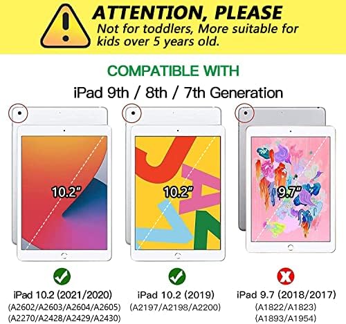 Детски калъф Grifobes за новия iPad 9th / 8th /7th поколение, калъф за деца, Сверхпрочный Удароустойчив Грапав калъф, Удароустойчив,