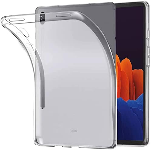 iCoverCase за Samsung Galaxy Tab S7 Plus 12,4-Инчов калъф T970 / T975, Лек Матиран Прозрачен калъф от TPU, Прозрачно Задната част на