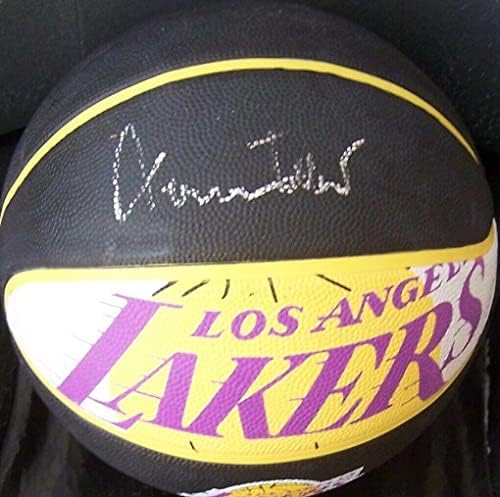 Гумена баскетболна топка JSA с логото на Лейкърс с автограф Джери Уэста - Баскетболни топки с автограф