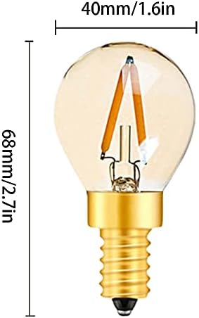 E14 Реколта led крушка на Едисон 1 W G40, Антични лампи с нажежаема жичка (подмяна на 10 Вата), Мини-Глобус Кръгла Led крушка на Едисон за домашно осветление Топло Бяло До 2200, ?