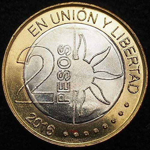 Монета за Ръкостискане Аржентина 2 Песо 200-годишнината на Независимостта на Монета Биметаллическая Монета