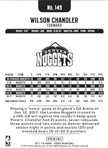 Баскетболно карта Панини Хупс 2017-18 #145 Уилсън Чендлера Денвър Нъгетс