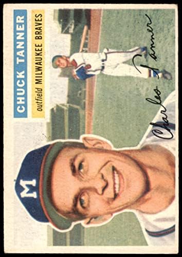 1956 Topps # 69 Чък Танер Милуоки Брейвз (Бейзболна картичка) VG/EX Брейвз