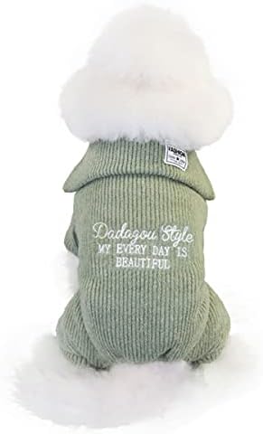 Пуловер за кучета Дрехи за Кучета мек вълнен плат Вълнен Пуловер за Кучета Топла Зимна Спортна Риза Гащеризон на 4 Крака Обикновен мек