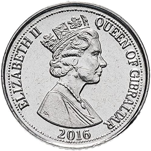 Гибралтар 5 Пени Монета Растение Цвете на Кралица Аватар Чуждестранна Колекция от монети Възпоменателна Монета