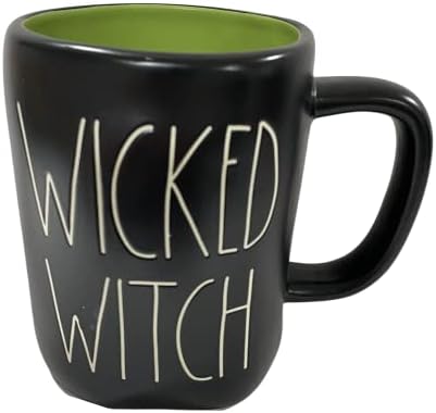 Чаша Rae Dunn WICKED WITCH зелена - Керамични рамките на Хелоуин - Могат да се мият в съдомиялна машина и микровълнова фурна