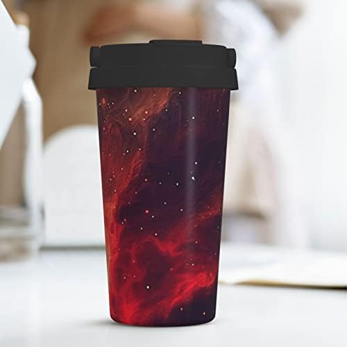 Чашата за кафе с принтом NULEJA Red Galaxy, за Многократна употреба на Кафе на Пътни Чаши С Капак, Преносима Случайна Чаша, Подходяща