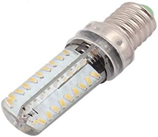 Нов Lon0167 AC 220 В, 4 W E14 3014SMD, надеждна ефективна led царевичен крушка, 72-led силиконова лампа с регулируема яркост, Топло бяло