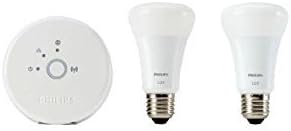 Philips 453761 Hue Lux 60 W Еквивалент на LED A19 Персонален Безжичен Комплект осветление Starter Kit