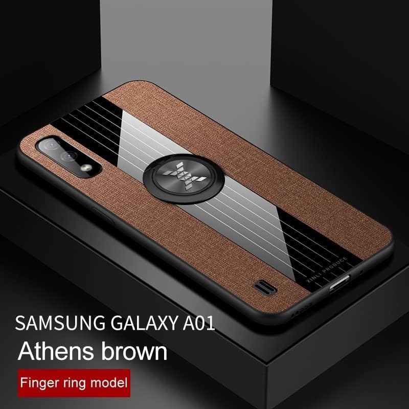 Защитно кобур, съвместима с калъф Samsung Galaxy А01, с магнитна поставка на 360 °, Мултифункционален калъф от текстурирани тъкани, устойчив