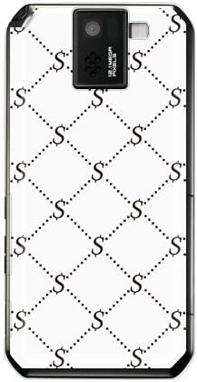 Монограм Second Skin S Бял x Черна (прозрачен) Дизайн от ROTM/за AQUOS Phone sv SH-10Г/docomo DSH10D-PCCL-202-Y354