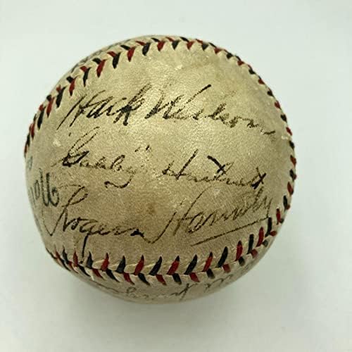 1931 Чикаго Къбс Подписаха бейзболен Хак Уилсън Триса Говорител Роджърс Hornsby JSA - Бейзболни топки с автографи