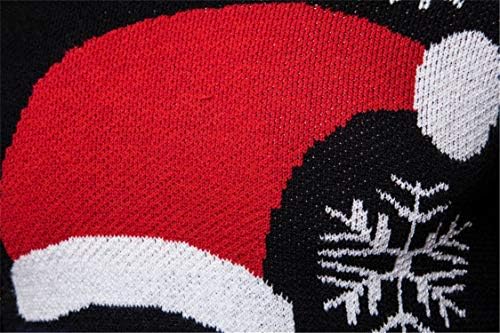 Andongnywell Коледен Пуловер с дълъг ръкав за Мъже и Жени с Фигура на Дядо Коледа, Ежедневни Вязаная Долната Hoody