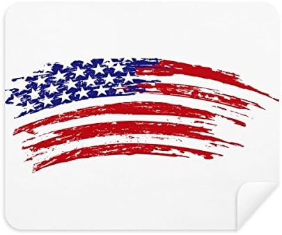 Звезди и Ленти Изгибают Флаг на Страната на Америка Плат За Почистване на Екрана за Пречистване на 2 елемента Замшевой Тъкан