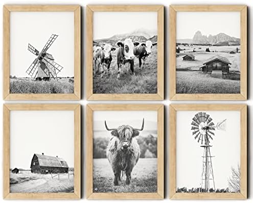 Високият Крава Стенно Изкуство, декорация за Крави, Подаръци, Декори за стени Фермерска къща, Селски Природа, Декор за животни в Западна