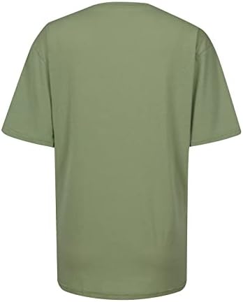 Лятна Есенна Тениска с Къс Ръкав Дамски Памучен Тениска с Графичен Дизайн Love Brunch Top за Момичета 2U 2U