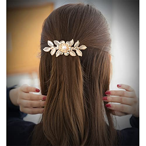 Сватбена гребен за коса със златен пятилистным цвете, аксесоари за коса, шнола за коса (стил 1)