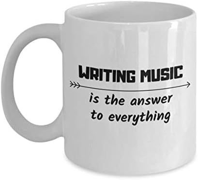 Писането на музика - това е отговорът на всички Въпроси, Кафеена Чаша, Композитор, Подарък за Колега, Злодею, Хоби, Чаша за Пътуване,