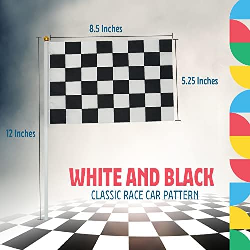 Флагове за състезателни автомобили Dazzling Toys – 36 мини-квадратчетата в клетката с пластмасови пръчици за хранене, Аксесоари за украса