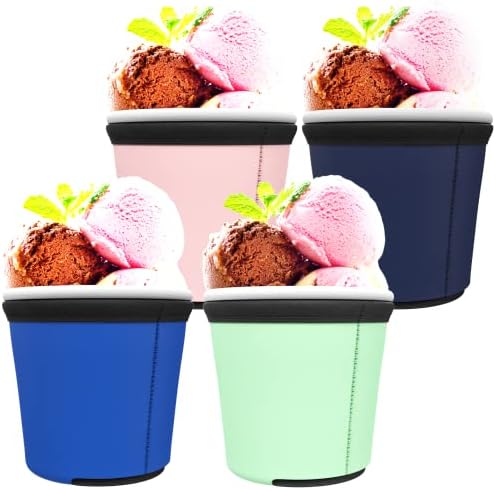 Празните ръкави за сладолед TahoeBay (4 опаковки), много дебели изолирани неопренови калъфи за конусни вани, изработени по индивидуална
