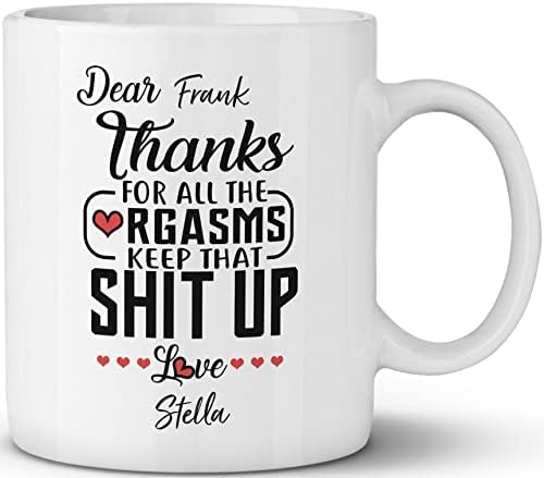 Персонални Кафеена Чаша За двойки Въведете вашето име - Благодаря ви За Цялата Керамична Чаша Orgasm - най-Добрият Коледен подарък За Рожден Ден За съпруг на Жена 11 гра?