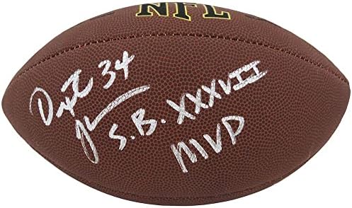 Декстър Джаксън подписа Wilson Super Grip пълен размер на топка за футбол NFL с MVP SB XXXVII - Футболни топки с автографи