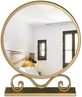 Голямо огледало за грим, Огледала за грим в метална рамка, Подова Тоалетен огледало, Модерно Огледало за Суета/огледало-Златно огледало