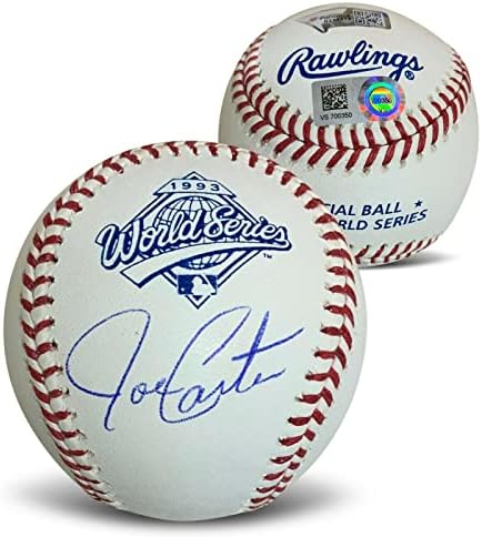 Бейзболни топки с автографи на Джо Carter 1993 World Series, Подписани Фанатици бейзбол, Автентични бейзболни топки с автографи COA
