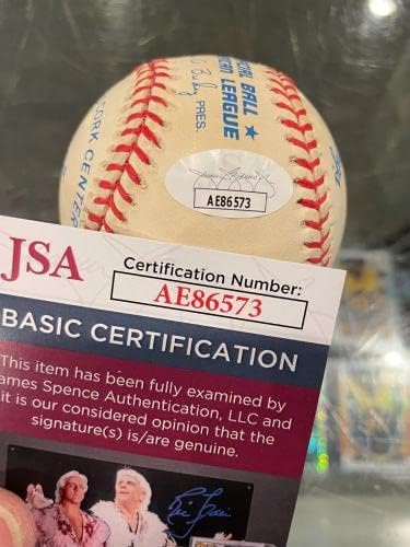 Пол Хопкинс Вашингтон Сенатърс Подписа бейзболен договор Jsa, Подавший 59-та топка Бейб Рут - Бейзболни топки с автографи