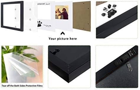 Рамка за набиране с отпечатъците на лапите на KCRasan - Паметника рамка за снимки на кучета с отпечатъците на лапите - спомен Фен на