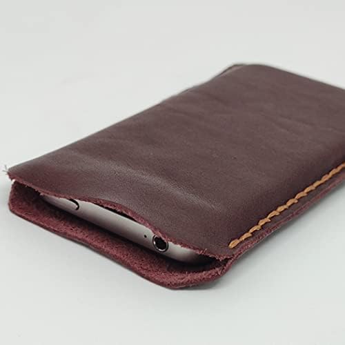 Чанта-кобур от естествена кожа за Честта Play4 Pro, Калъф за вашия телефон ръчна изработка от естествена кожа, Кожен Калъф-чанта за носене