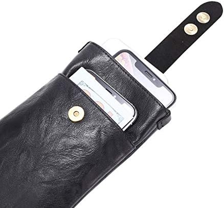 Чанта-кобур за мобилен телефон, съвместим с мъжки портфейла си, Кожена чанта за телефон, съвместим с Samsung s20 S10 S10e S8 S9 S7 S7edge