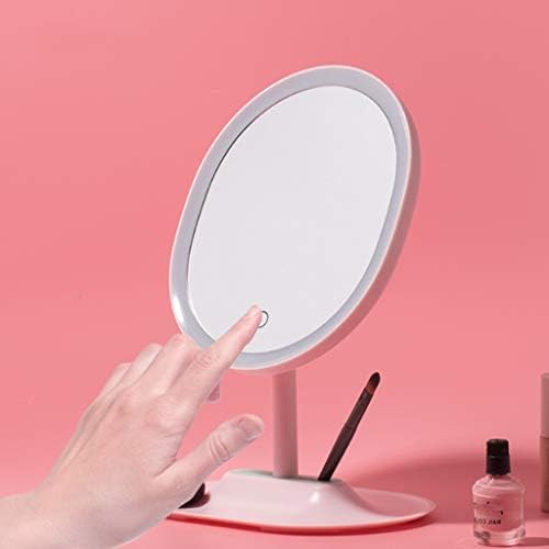 Огледало за грим NERDOH N/A - Десктоп Двустранно Управляемият Тоалетен огледало с увеличение на Височината