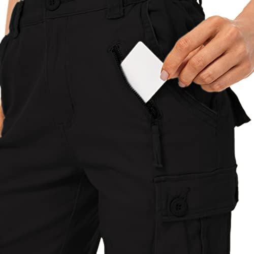 Дамски Ежедневни памучни шорти-карго Raroauf от кепър лента през Свободното намаляване с много джобове, Бермуда-cargo