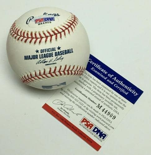 Уилсън Бетемит Подписа Договор с Висша Лига на MLB Бейзбол PSA M44909 - Бейзболни Топки С Автографи