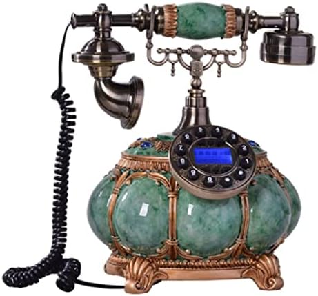 N/A Стационарен Ретро Телефон С Кабел от смола, Ретро Декоративен Телефон с номер на обаждащия се, Повторно набиране, Проверка на повикване,