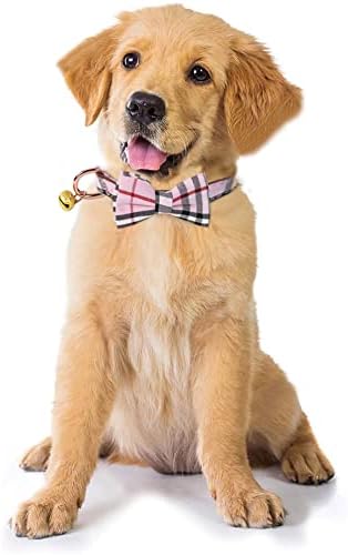 Нашийник за кучета Yizepet с папийонка - Регулируем нашийник за кучета с пластмасова катарама, Стилен Модел за Малки, Средни или Големи