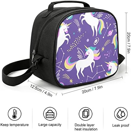 Обяд-Бокс Galaxy Unicorn Термална Чанта-Тоут За Обяд В Запечатан Държач За Обяд За Училище Пикник, Наметало За Туризъм