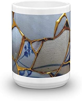 Кинцуги. Керамични гланц чаши с обем от 15 грама с удобна дръжка придават класически външен вид. Елегантен Керамична Чаша с обем от 15 Грама С Безупречна Глазура