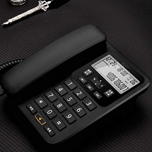 Кабелен телефон UXZDX CUJUX - Телефон - Телефон в стил ретро-Новост - Минибар-Телефон с номер на обаждащия се, монтиран на стената телефон, Фиксиран телефон за вашия офис, ?
