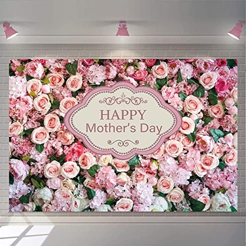 Честит Фон за Деня на Майката Цветя Снимка Снимка Фон За парти в чест на Деня на Майката Банер Студийни Аксесоари Подпори (7x5 фута)