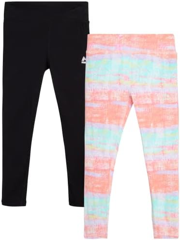 Активни гамаши RBX за момичета - 2 опаковки Еластични памучни панталони за йога Performance (Размер: 4-16)