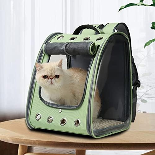 Чанта - переноска WSSBK за домашни любимци за котки.Чанти-пренасяне за котки Дишащи Пренасяне За домашни любимци Раница за малки Кучета и котки (Цвят: зелен)